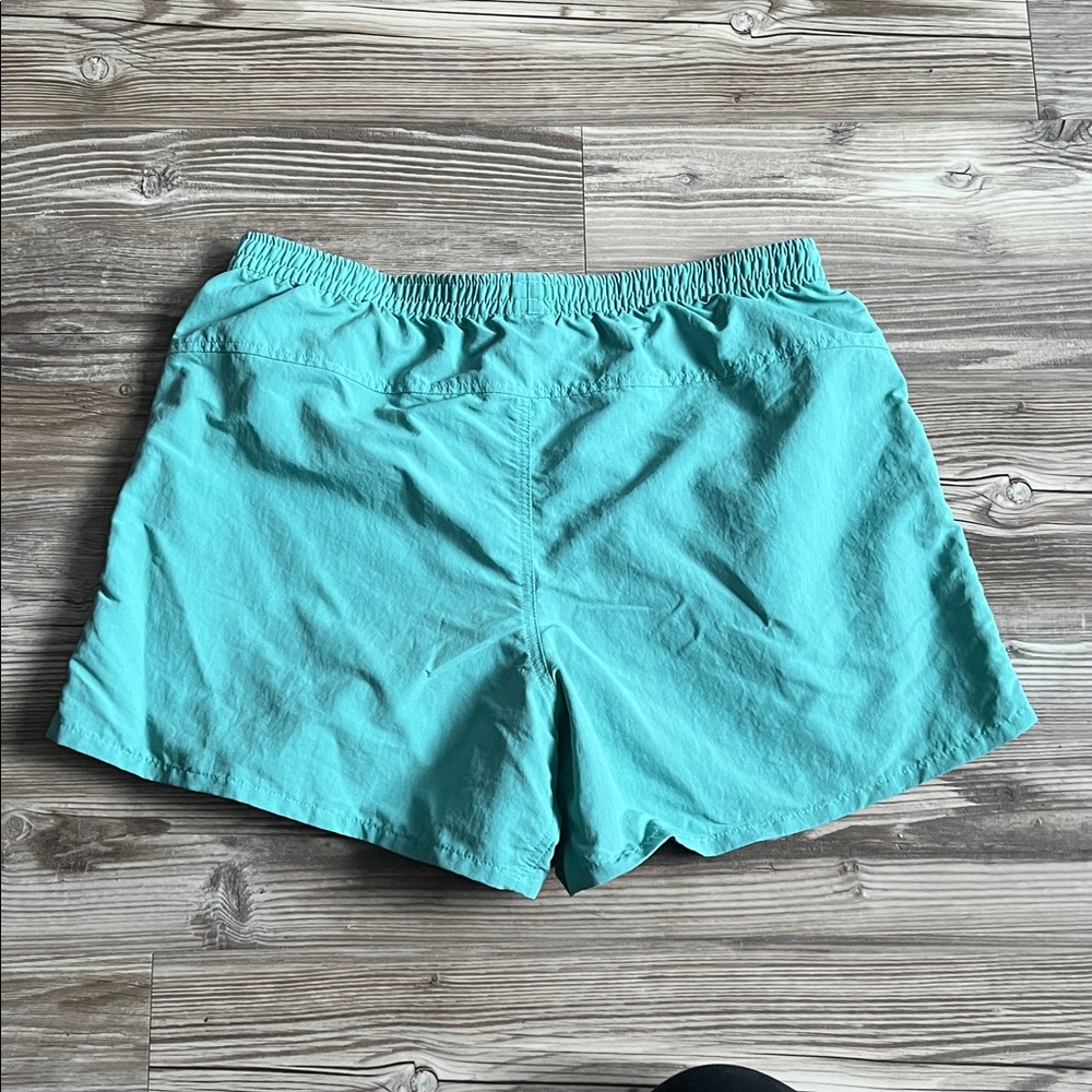 Patagonia Barely Baggies Shorts Blue/Green Elastic Waist 4.5” Inseam - Picture 2 of 9